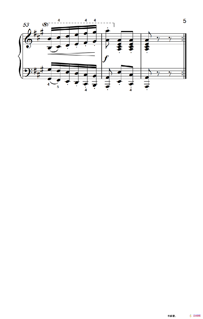车尔尼钢琴八度练习曲 553（3）