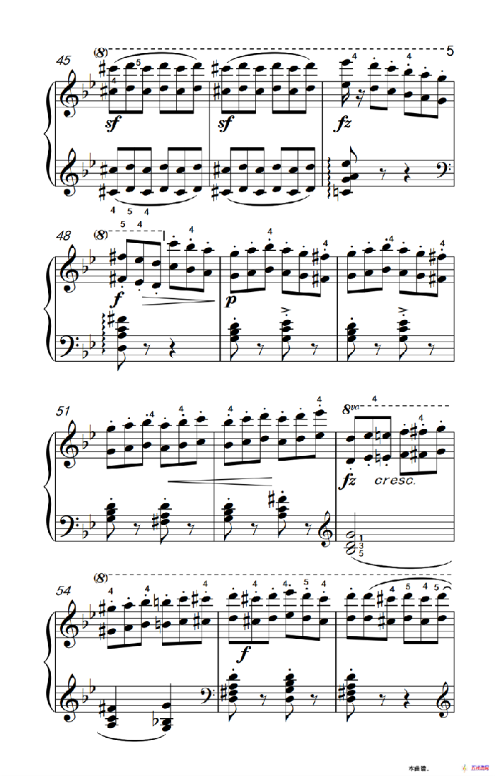 车尔尼钢琴八度练习曲 553（5）