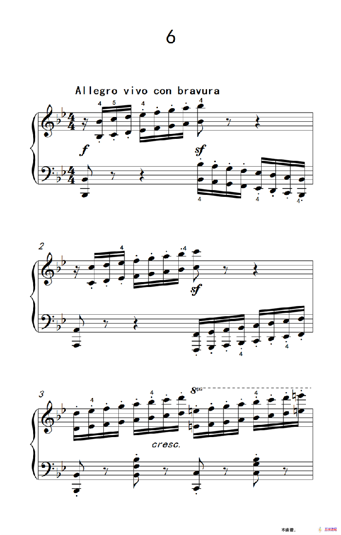 车尔尼钢琴八度练习曲 553（6）
