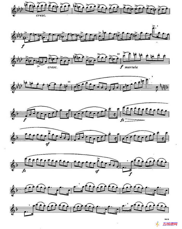 长笛九级考级曲谱（第四部分—3）