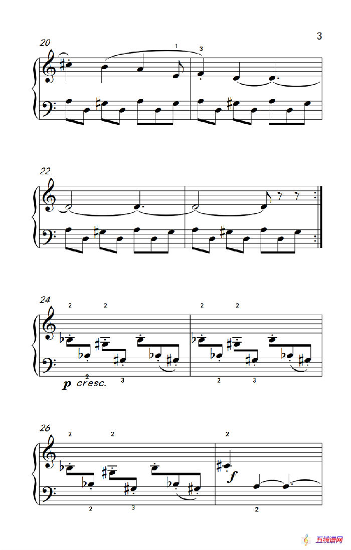 保加利亚节奏（一）（巴托克 小宇宙 钢琴教程 4）