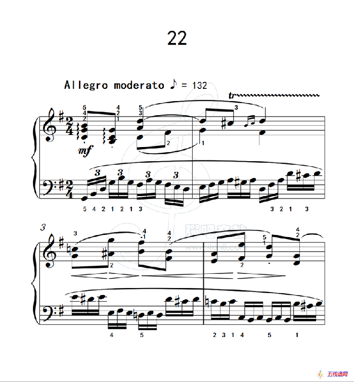 练习曲 22（克拉莫钢琴练习曲60首）