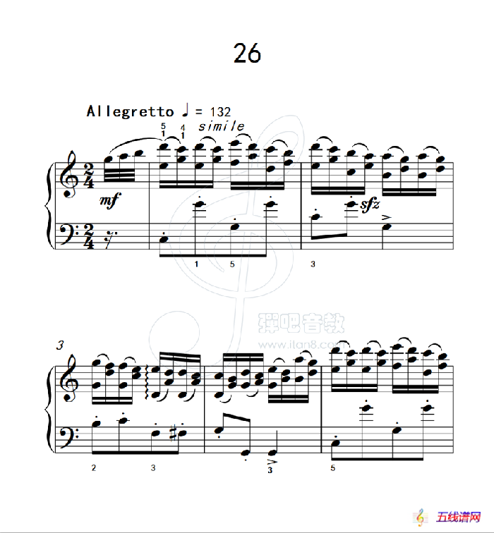 练习曲 26（克拉莫钢琴练习曲60首）