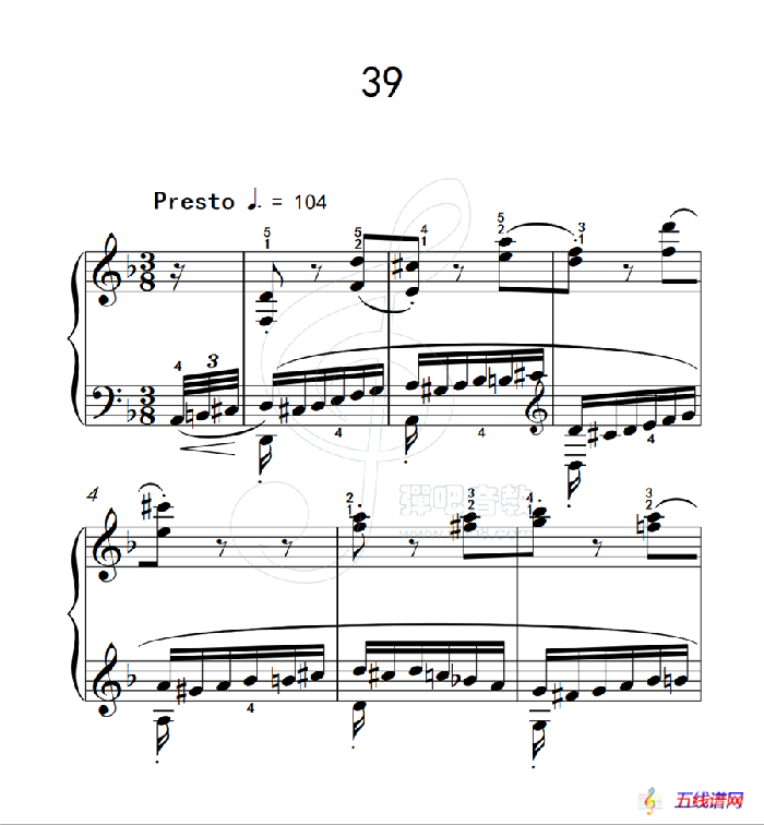 练习曲 39（克拉莫钢琴练习曲60首）