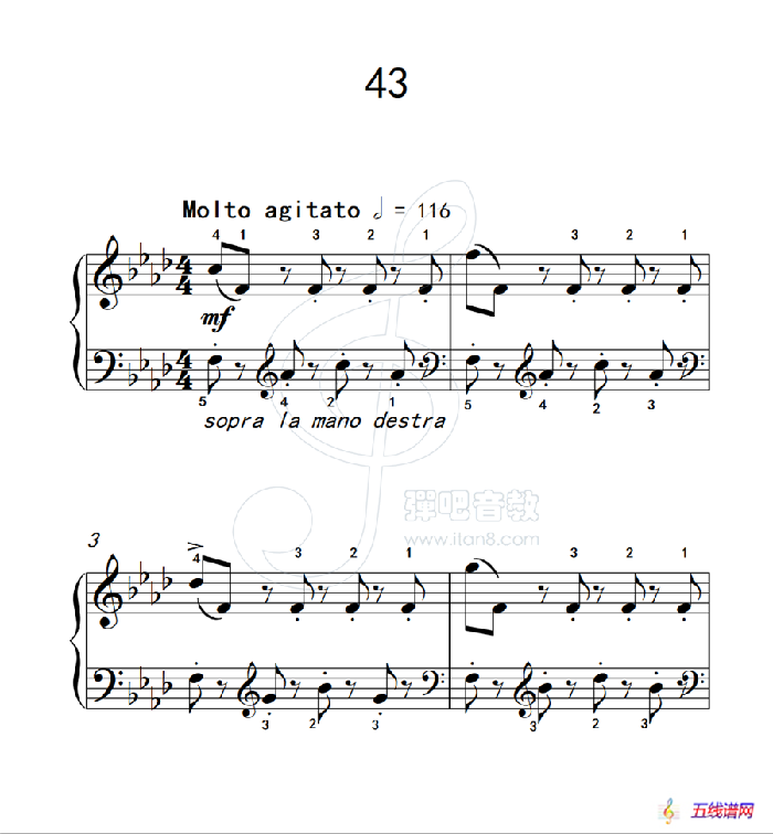 练习曲 43（克拉莫钢琴练习曲60首）