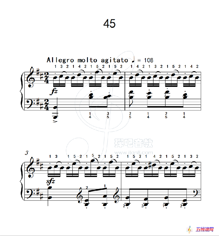 练习曲 45（克拉莫钢琴练习曲60首）