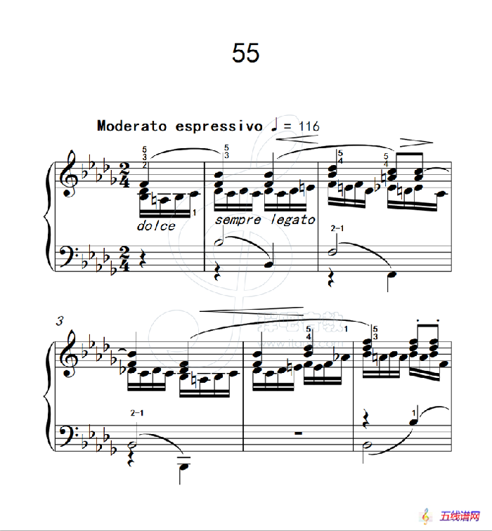 练习曲 55（克拉莫钢琴练习曲60首）