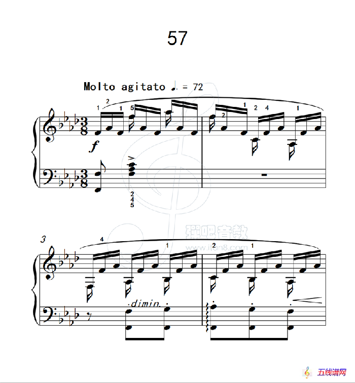 练习曲 57（克拉莫钢琴练习曲60首）
