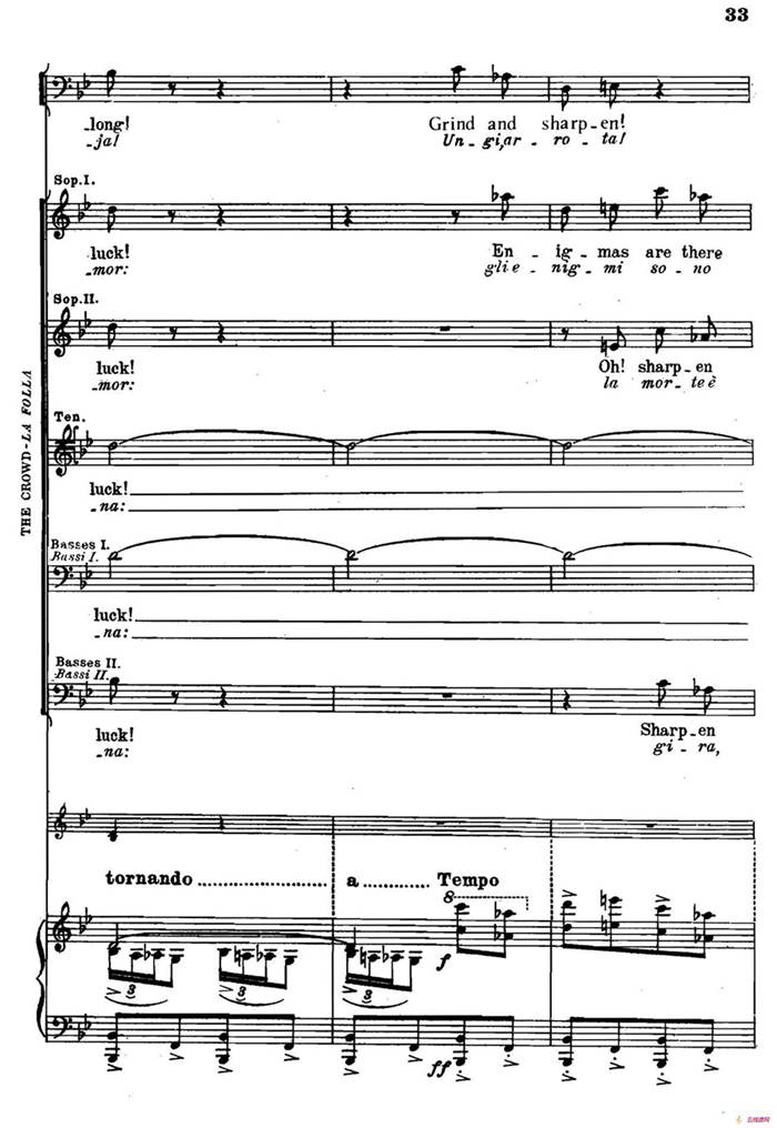 《图兰朵公主》三幕五场歌剧（英意双语）全谱（钢琴伴奏谱 P28——48）