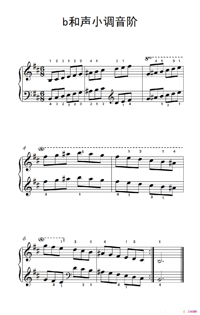第三级 9.b和声小调音阶（中央音乐学院 钢琴（业余）考级教程 1-3级）