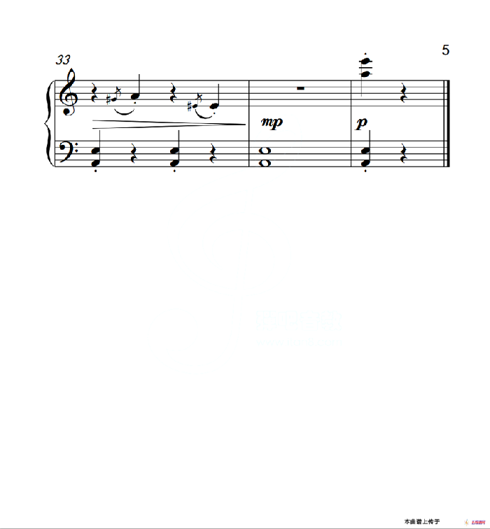 第一级B组 小猴走钢丝（中国音乐学院钢琴考级作品1~6级）