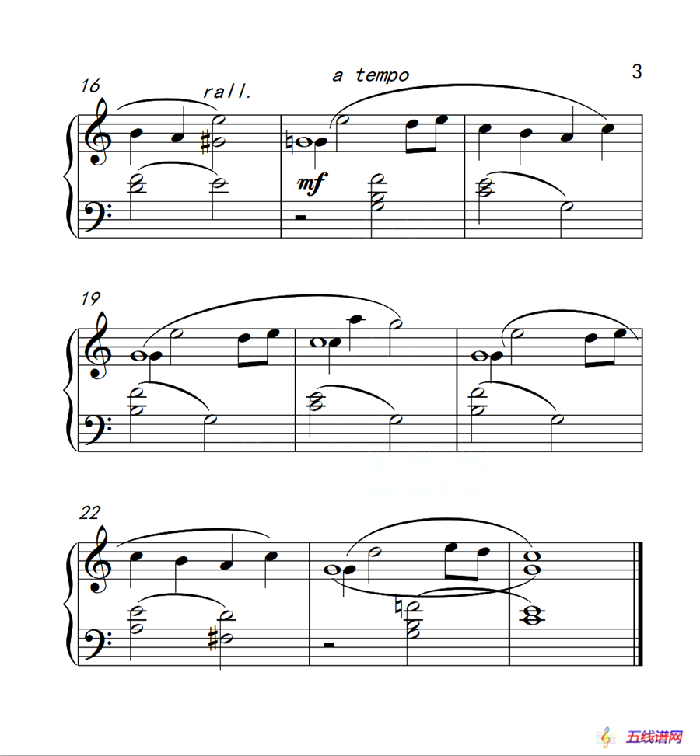 第一级 春天（中国音乐学院钢琴考级作品1~6级）
