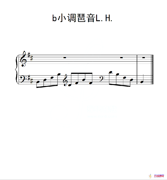 第二級 b小調琶音L H（中國音樂學院鋼琴考級作品1~6級）