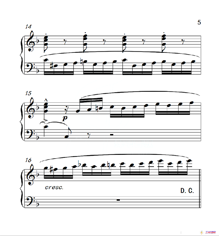 第三级B组 练习曲（中国音乐学院钢琴考级作品1~6级）