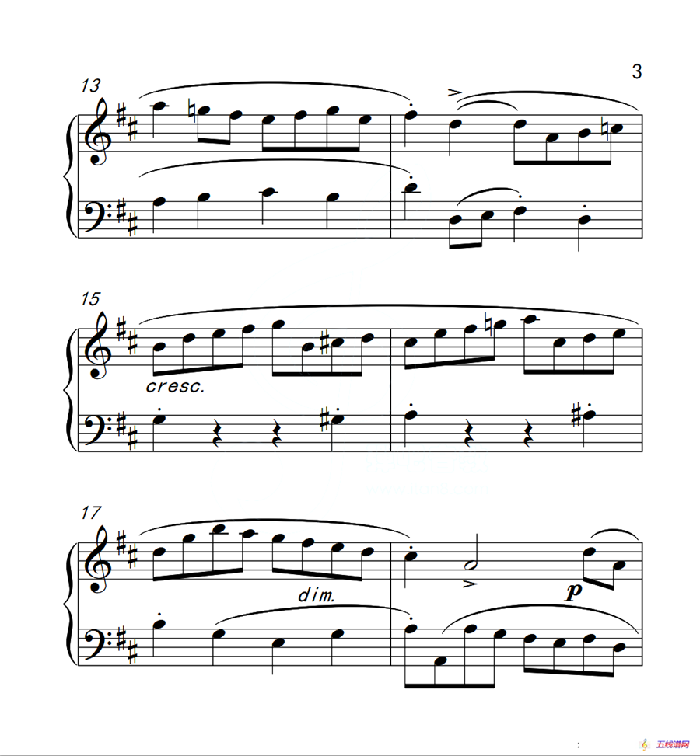 第三级B组 进行曲（中国音乐学院钢琴考级作品1~6级）
