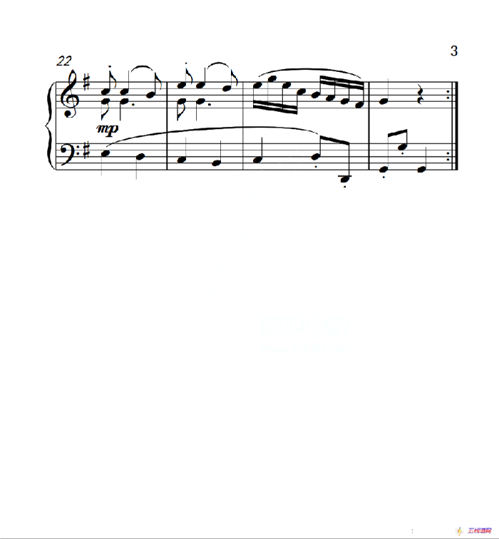 第三级 诙谐曲（中国音乐学院钢琴考级作品1~6级）