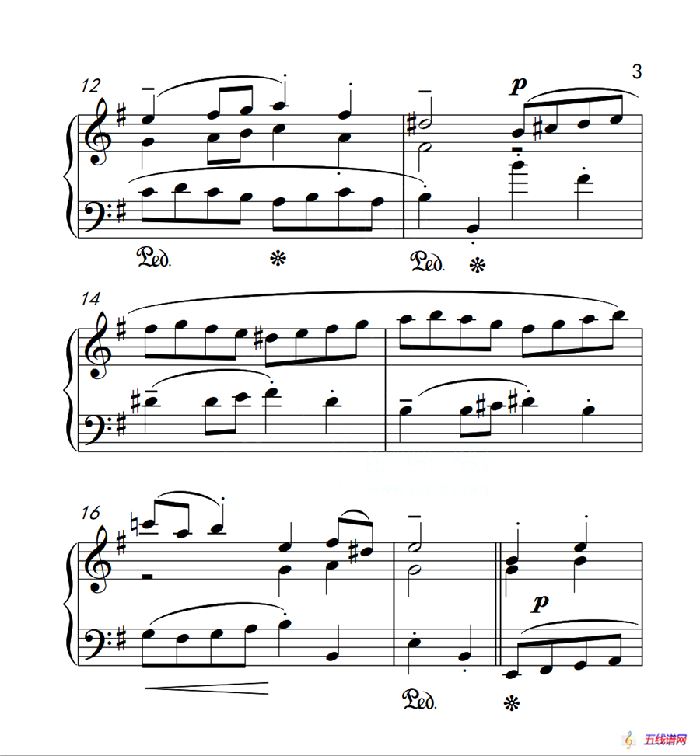 第四级A组 加伏特（中国音乐学院钢琴考级作品1~6级）