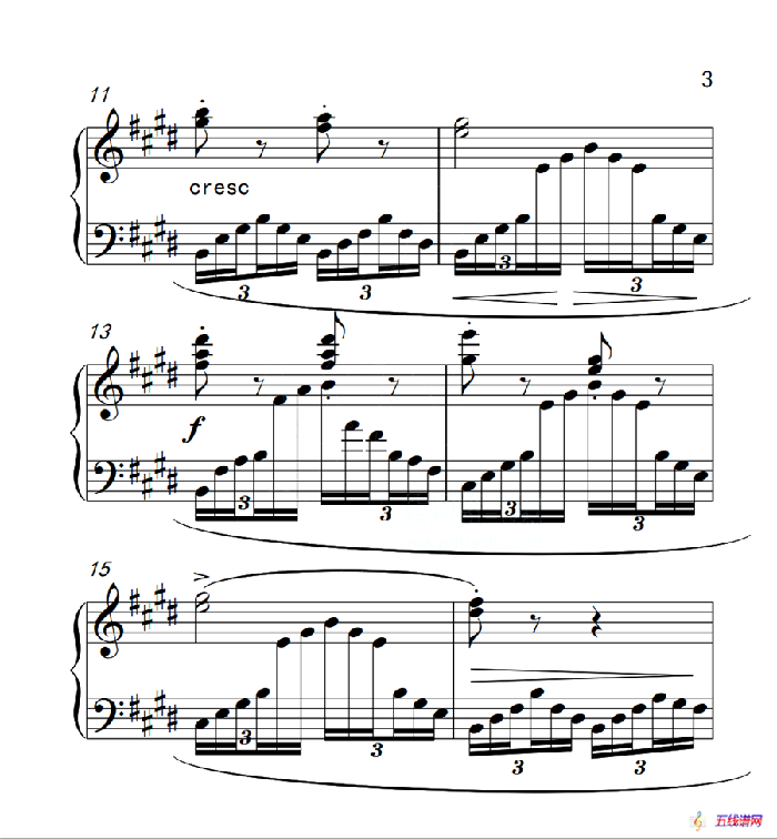 第四级B组 练习曲（中国音乐学院钢琴考级作品1~6级）