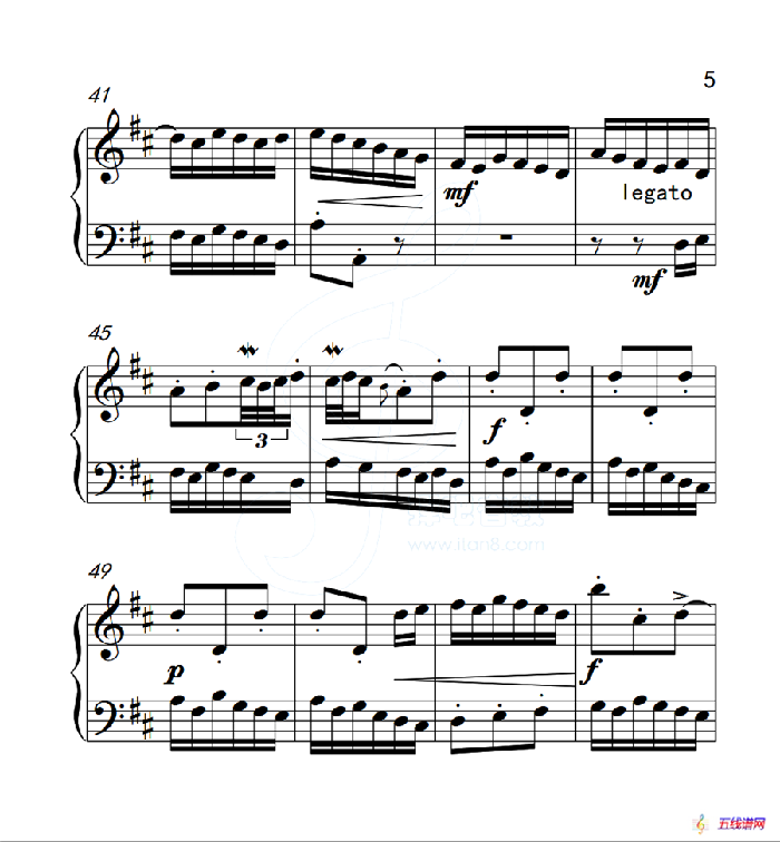第五级A组 二部创意曲（中国音乐学院钢琴考级作品1~6级）