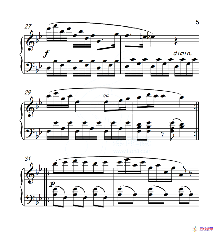 第五级A组 波兰舞曲（中国音乐学院钢琴考级作品1~6级）