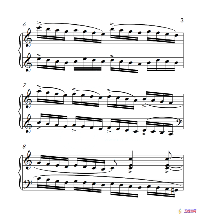 第六级A组 练习曲（中国音乐学院钢琴考级作品1~6级）