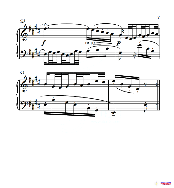 第六级A组 二部创意曲（中国音乐学院钢琴考级作品1~6级）