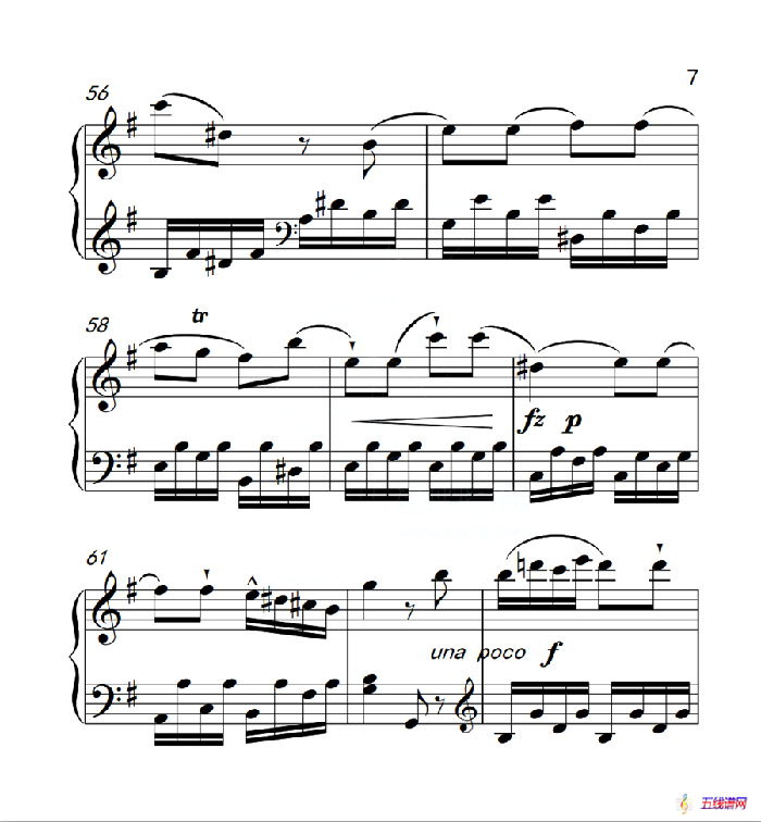 第六级A组 奏鸣曲（中国音乐学院钢琴考级作品1~6级）