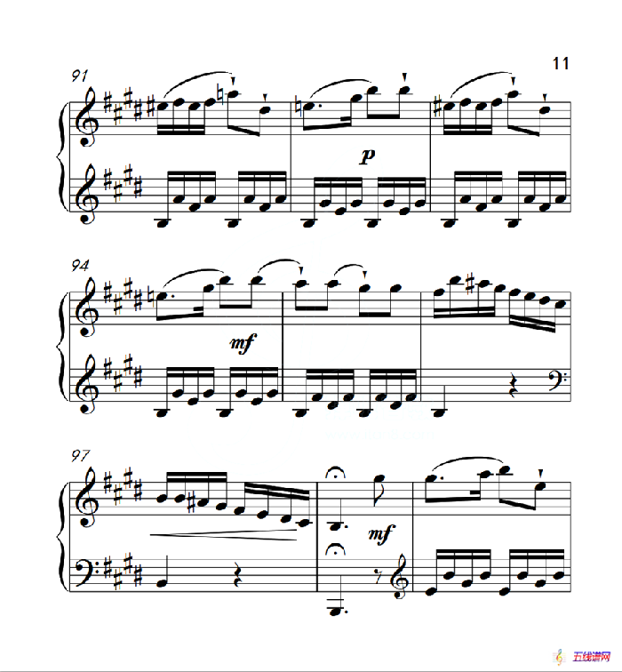 第六级A组 奏鸣曲（中国音乐学院钢琴考级作品1~6级）