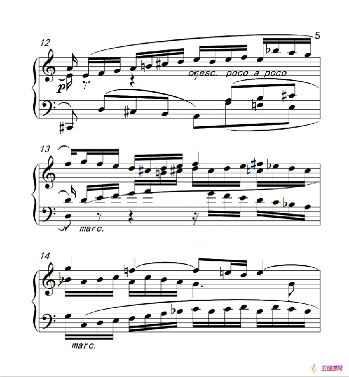第六级 三部创意曲（中国音乐学院钢琴考级作品1~6级）
