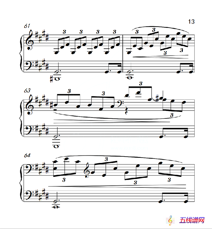 第六级 奏鸣曲（中国音乐学院钢琴考级作品1~6级）