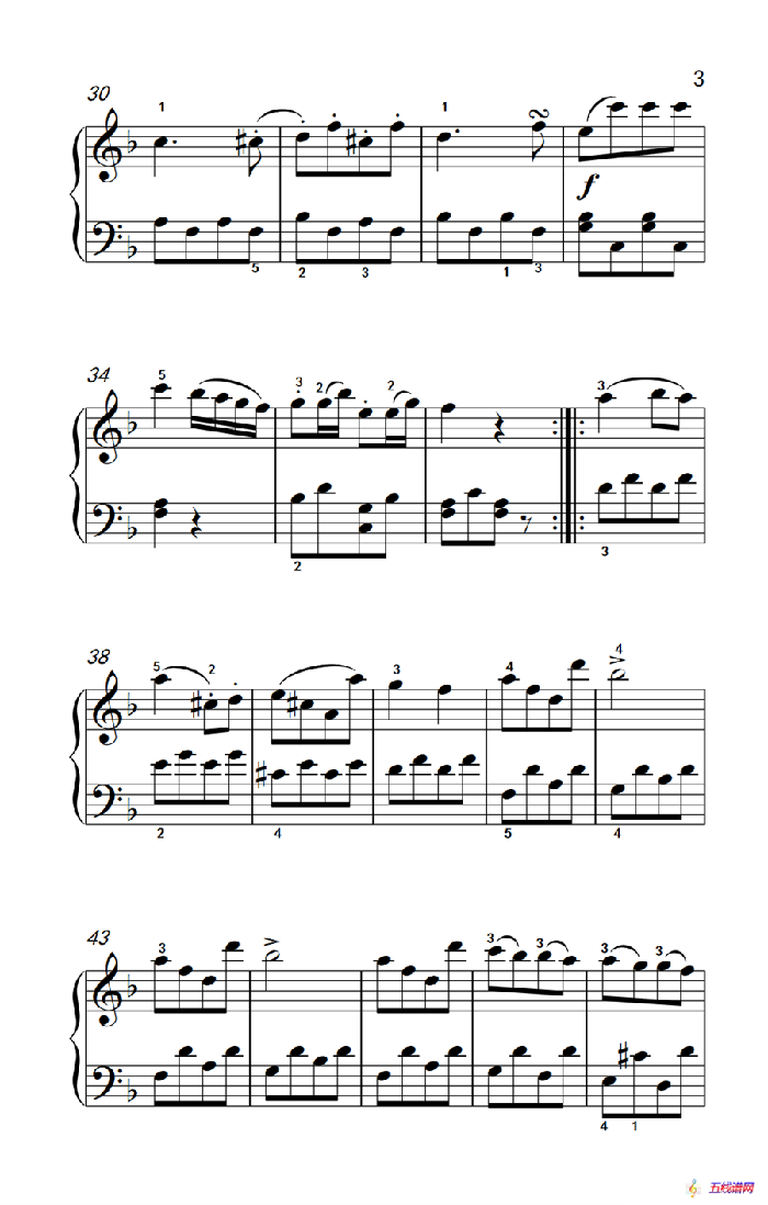 第五级 2.回旋曲（中央音乐学院 钢琴（业余）考级教程 4-6级）