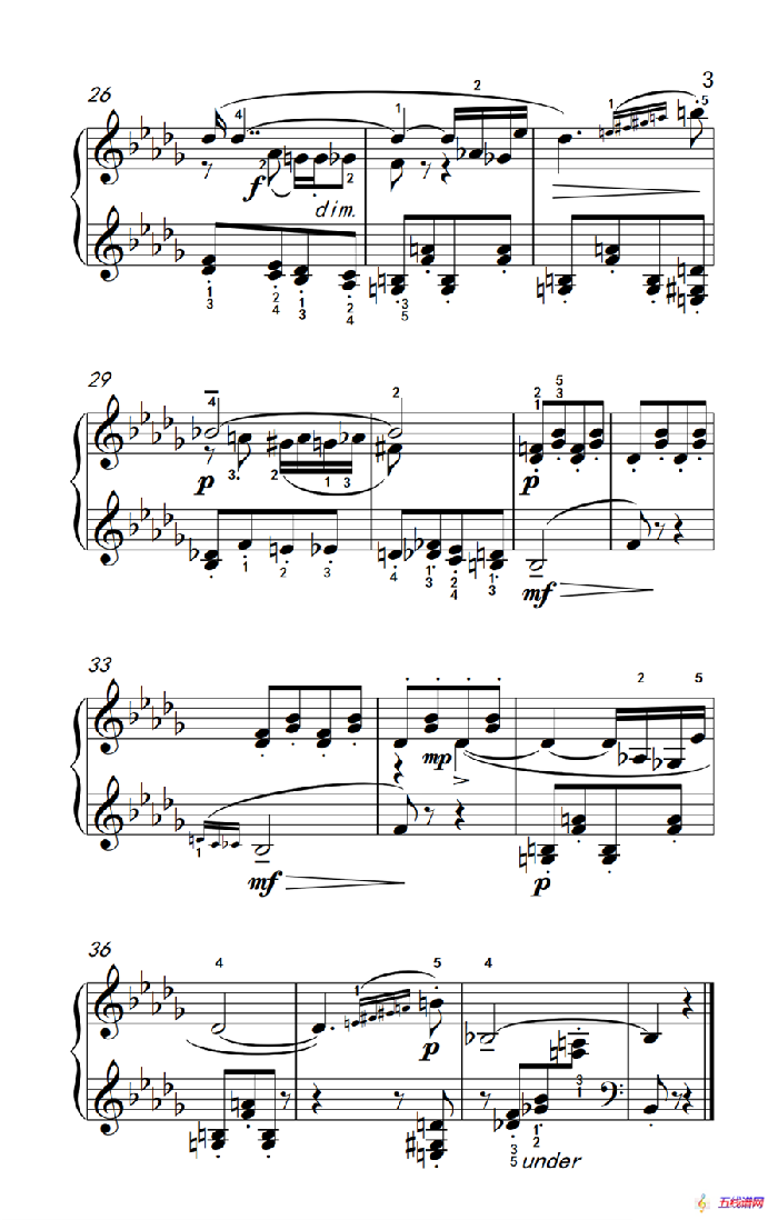 第五级 1.瞬息的幻想（中央音乐学院 钢琴（业余）考级教程 4-6级）