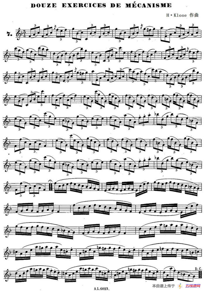 H·Klose练习曲（douze exercices de mecanisme—7）