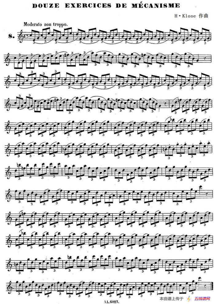 H·Klose练习曲（douze exercices de mecanisme—8）