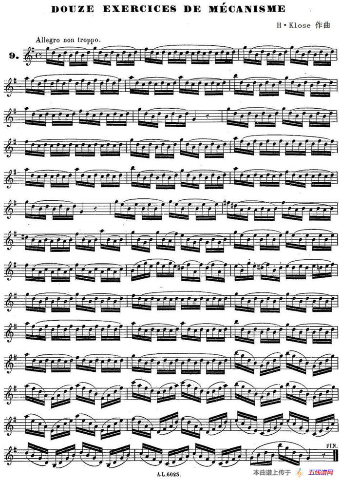 H·Klose练习曲（douze exercices de mecanisme—9）
