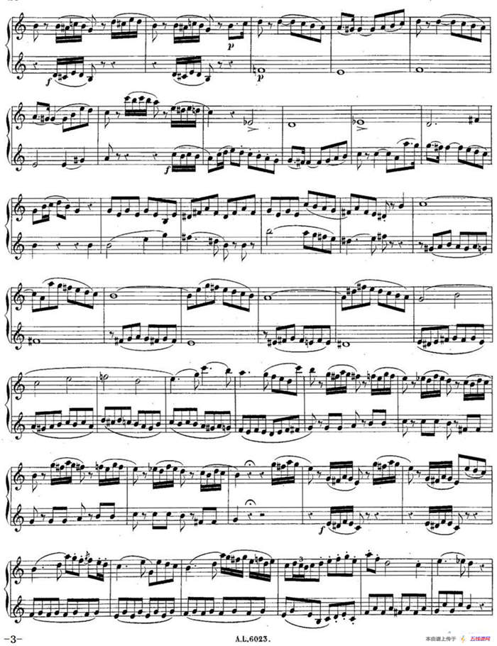 H·Klose练习曲（Quatre Duos Faciles et Concertants Pour 2 Saxophones—No.1）