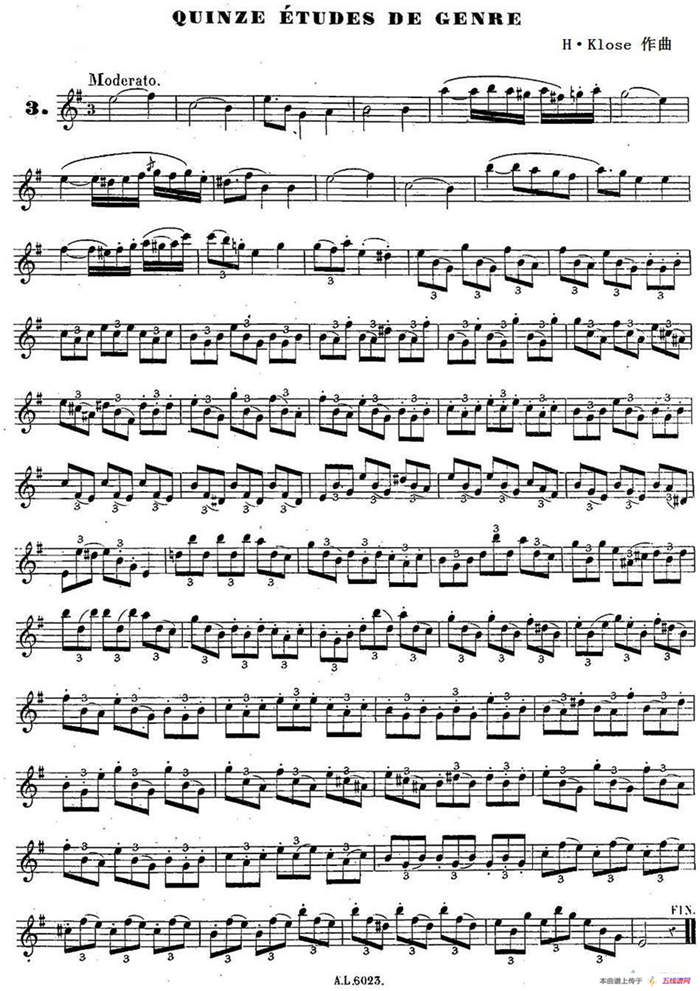H·Klose练习曲（Quinze etudes de genre—3）