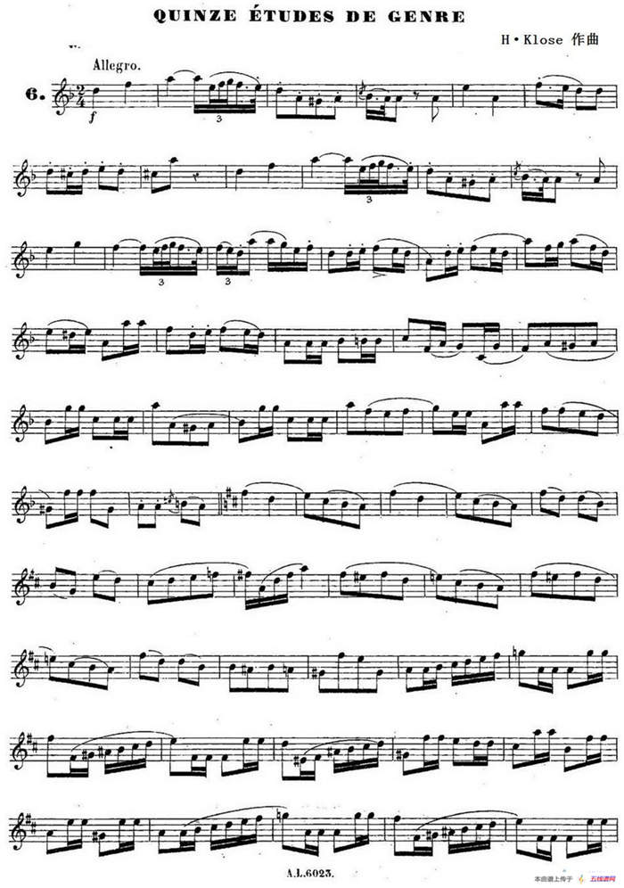 H·Klose练习曲（Quinze etudes de genre—6）