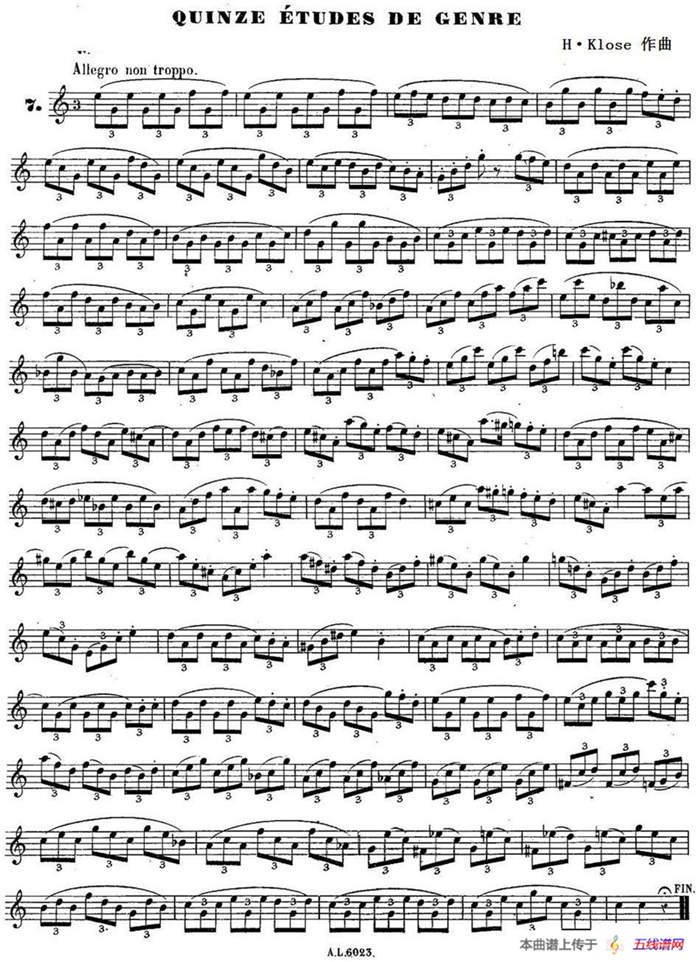 H·Klose练习曲（Quinze etudes de genre—7）