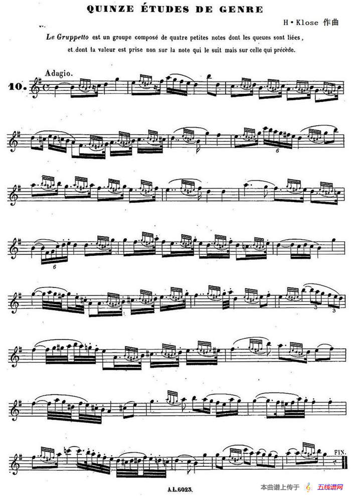 H·Klose练习曲（Quinze etudes de genre—10）