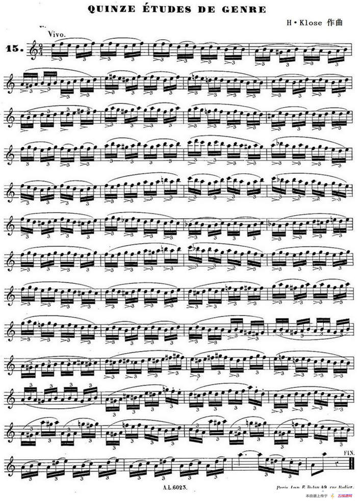 H·Klose练习曲（Quinze etudes de genre—15）