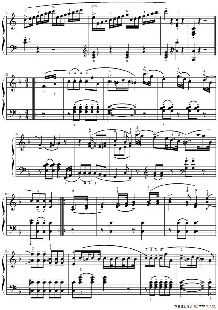 C大调小奏鸣曲 Op.20 No.1（库劳作曲版）