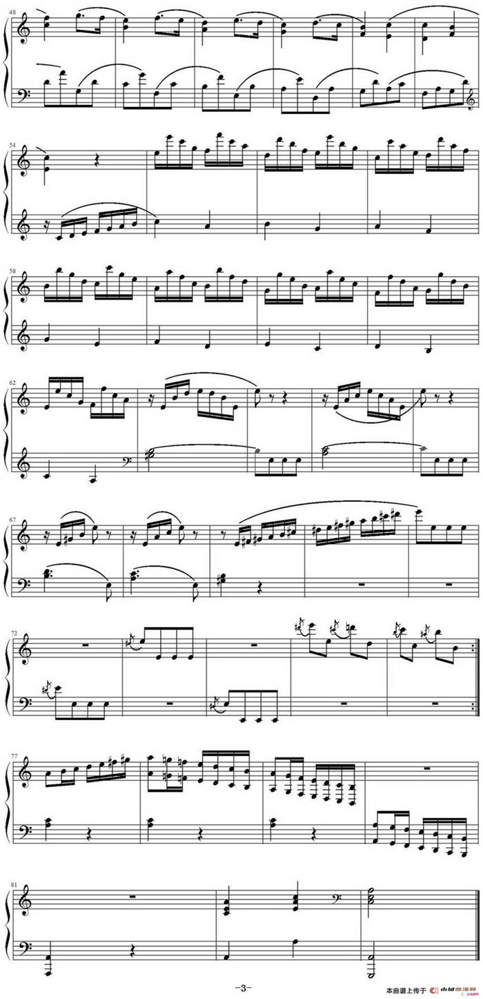 库劳A小调小奏鸣曲Op.88，NO.3