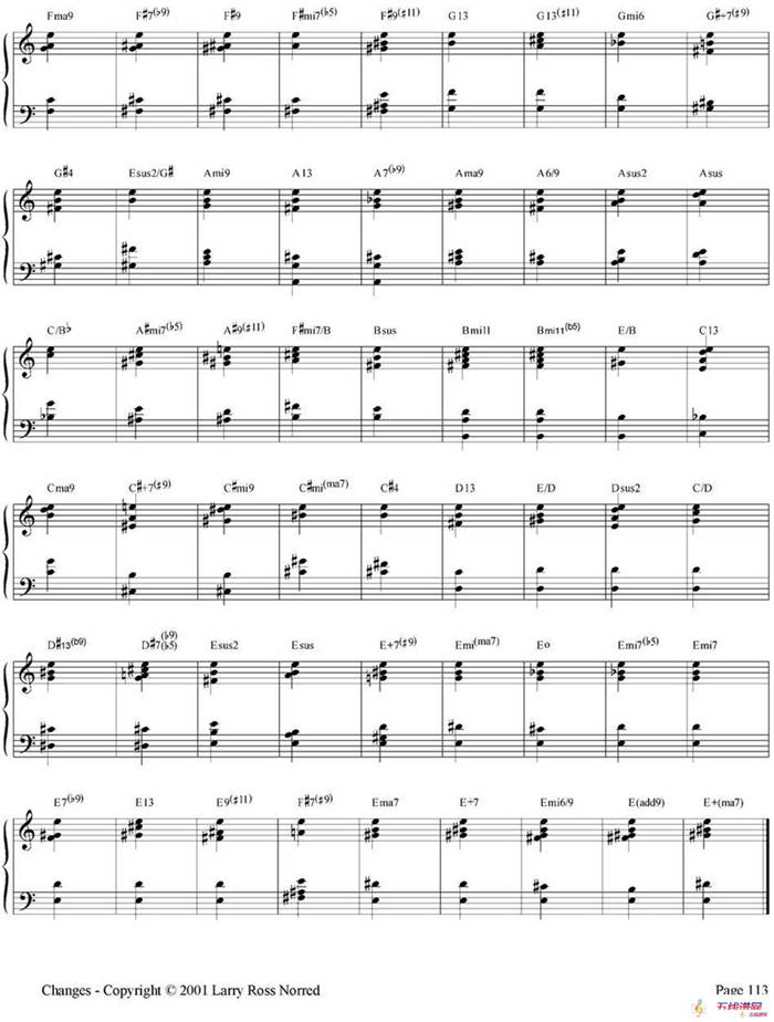 Changes（爵士乐和弦教材）（P101-125）