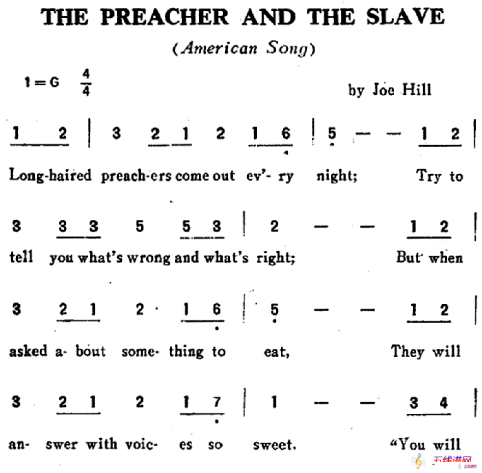 [英]THE PREACHER AND THE SLAVE（传道士和奴隶）