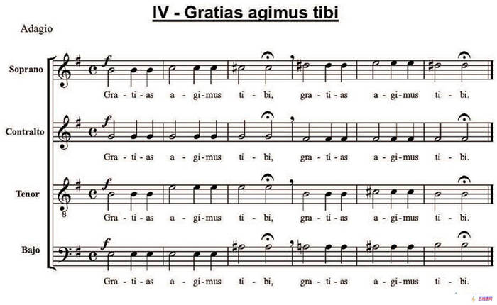 Gratias agimus tibi（萨克斯四重奏）