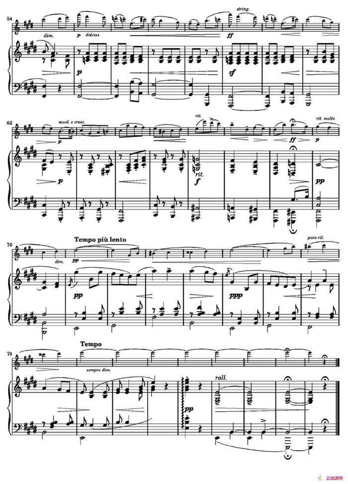 Salut d'Amour Op.12（爱的致意）（长笛+钢琴伴奏）