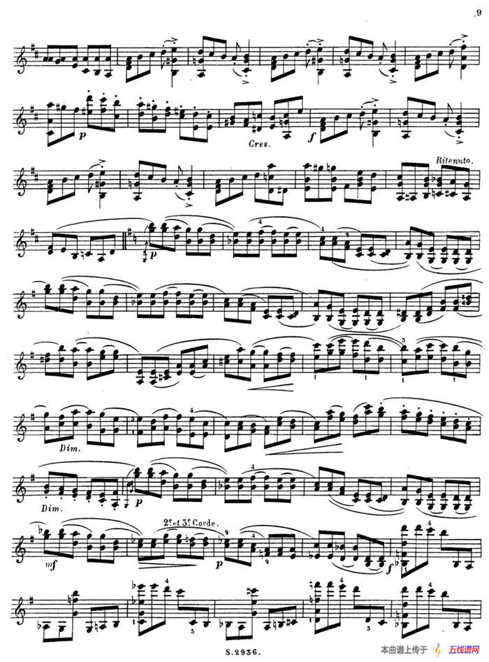 6首高级小提琴练习曲 Op.13（3）