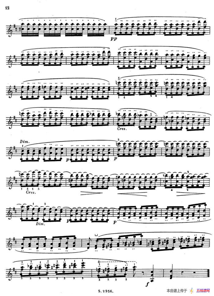 6首高级小提琴练习曲 Op.13（4）