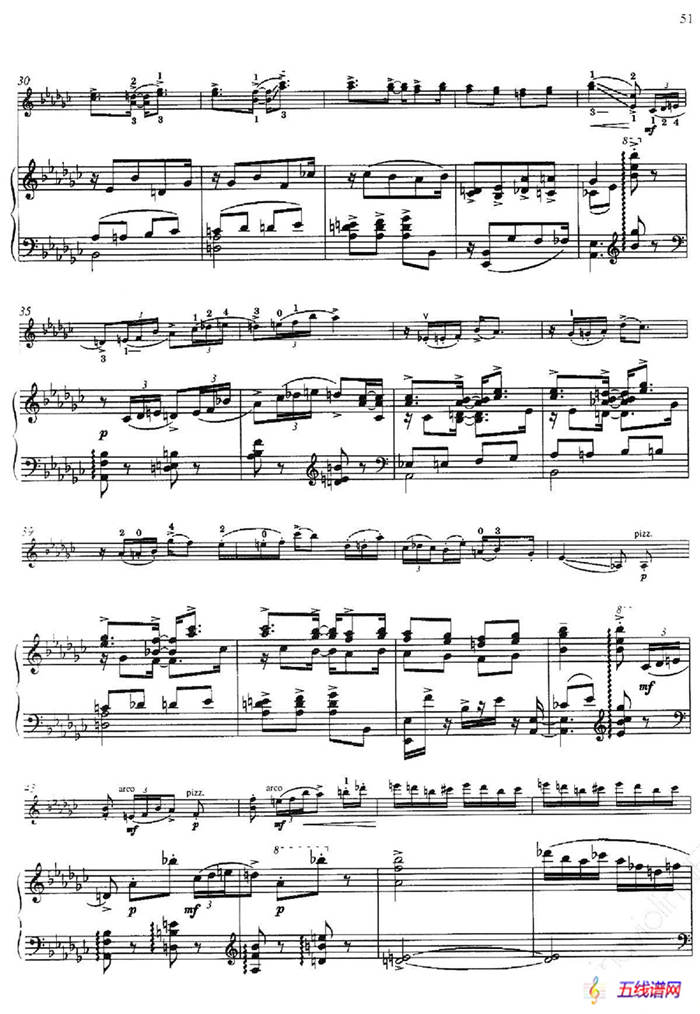 Three Preludes for Piano·Ⅲ（为钢琴而作的三首前奏曲·Ⅲ）（小提琴+钢琴伴奏）